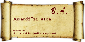 Budaházi Alba névjegykártya